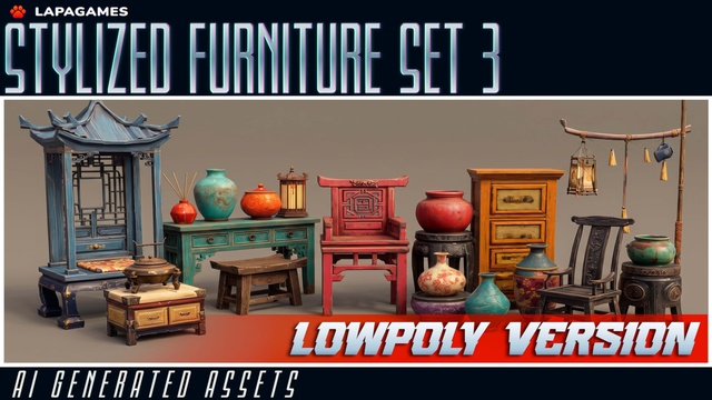 Stylized Furniture Set 3🪑🏮
