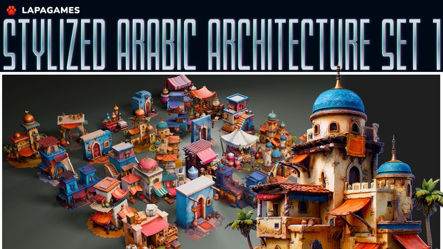 Stylized Arabic Architecture Set 1🕌