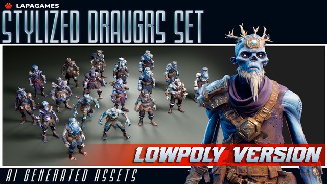 Stylized Draugrs (LowPoly)👹