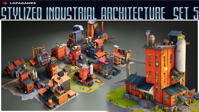 Stylized Industrial Architecture Set 5🏭
