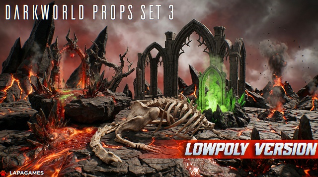 Stylized Darkworld Props Set 3