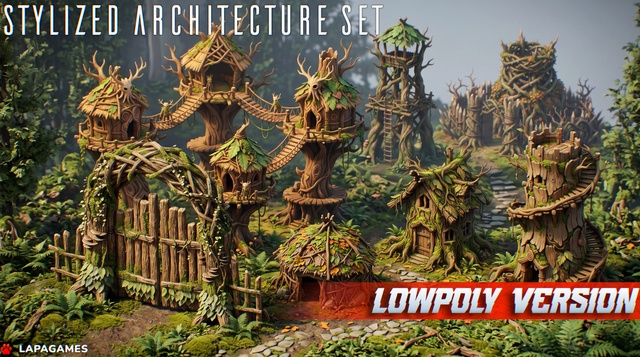 Stylized Fantasy Architecture Set