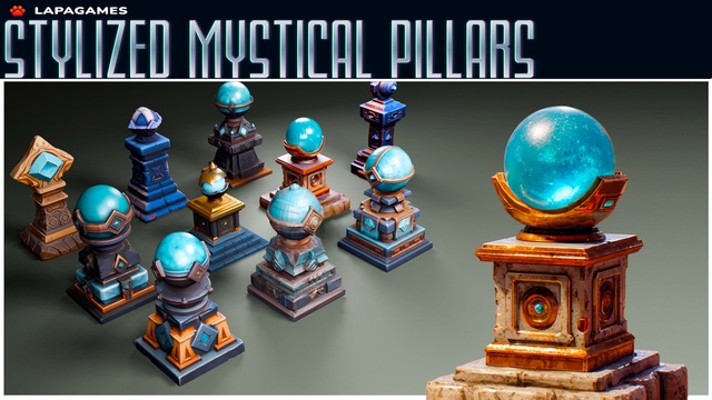 Stylized Mystical Pillars 🔮