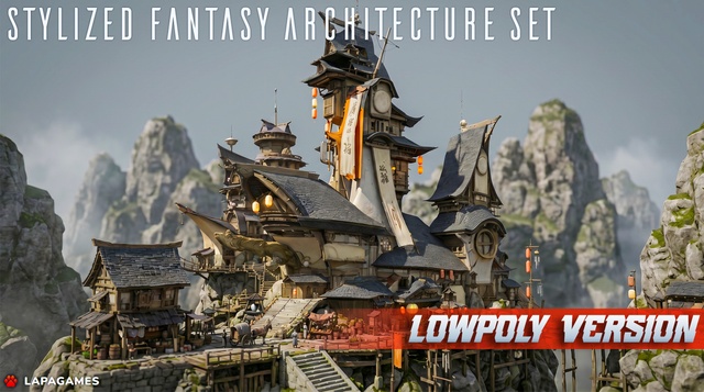 Stylized Fantasy Architecture Set