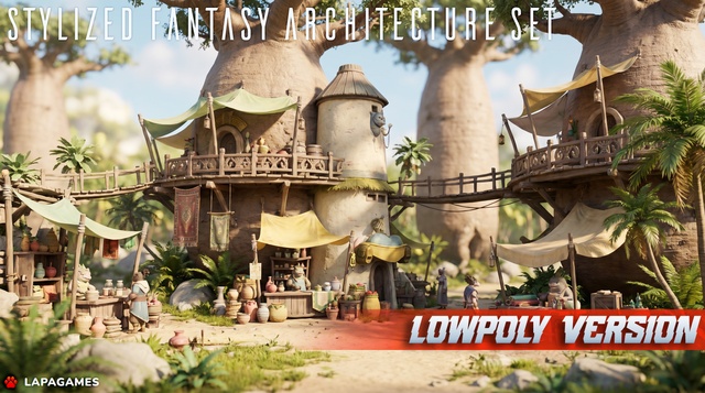Stylized Fantasy Architecture Set