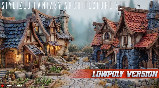 Stylized Fantasy Architecture Set