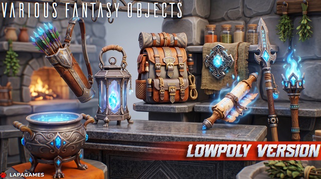Various Fantasy Objects set 1
