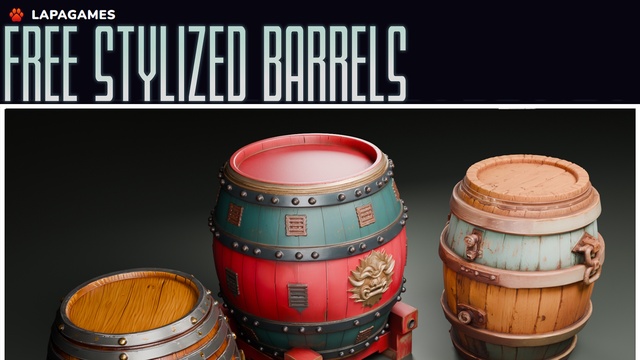 Free Stylized Barrels🪣