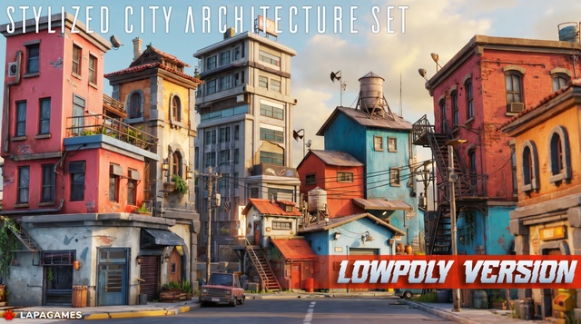 Stylized City Architecture Set