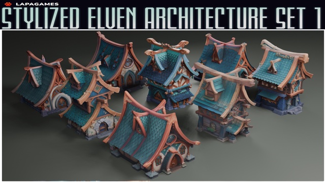 Stylized Elven Architecture Set 1🧝‍♂️