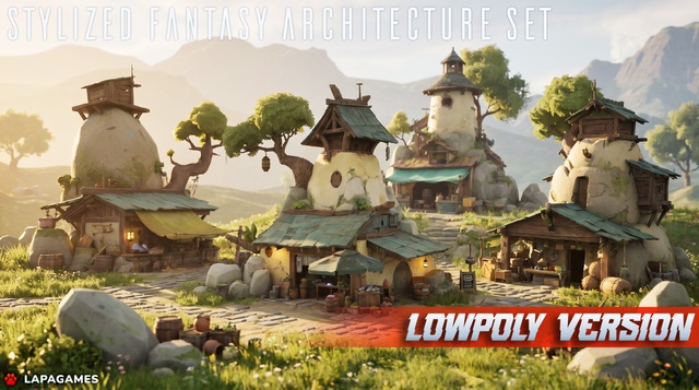 Stylized Fantasy Architecture Set