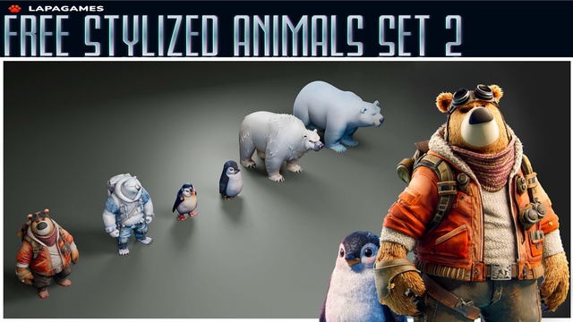 Free Stylized Animals Set 2🐧