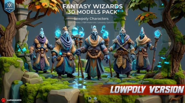 Fantasy Arcane Mages 🔮(LowPoly)