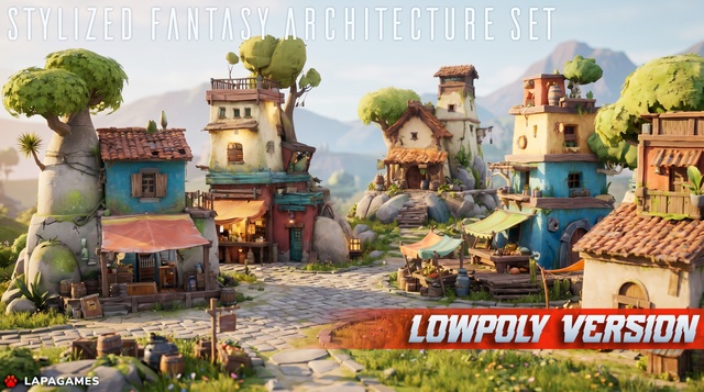 Stylized Fantasy Architecture Set