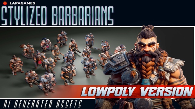 Stylized Barbarians (LowPoly)⚔️