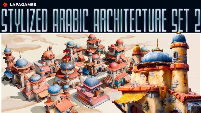 Stylized Arabic Architecture Set 2🕌