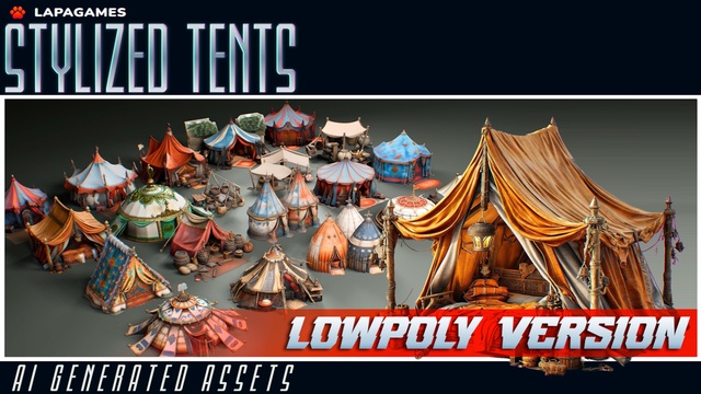 Stylized Lowpoly Tents⛺