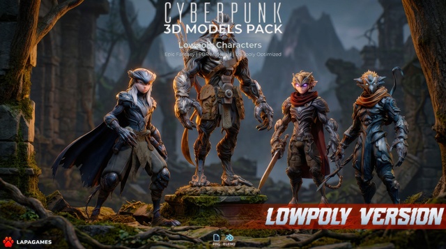 Cyberpunk Beast Hunters🐺(LowPoly)