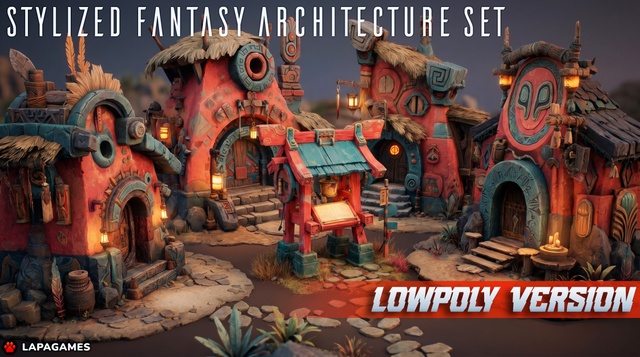 Stylized Fantasy Architecture Set