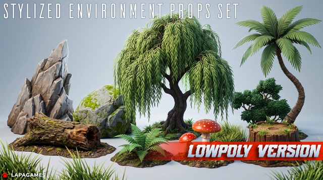 Stylized Environment Props Set