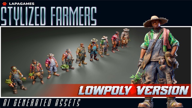 Stylized Lowpoly Farmers🧑‍🌾