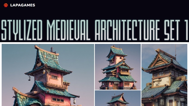 Stylized Medieval Architecture Set 1