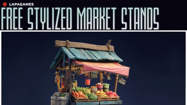 Free Stylized Market Stands🏪