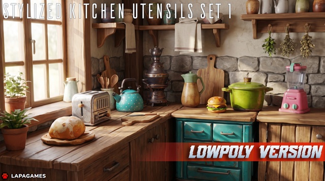 Stylized Kitchen Utensils set 1