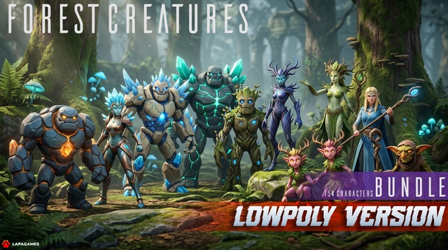 Stylized Forest Creatures Bundle (154 Characters) 🌲🦌