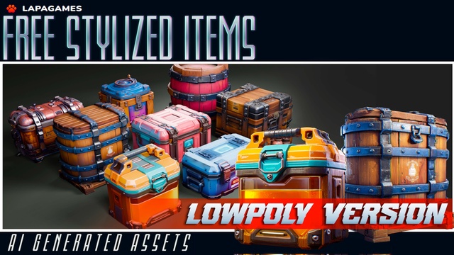 Free Stylized Items 📦(LowPoly)