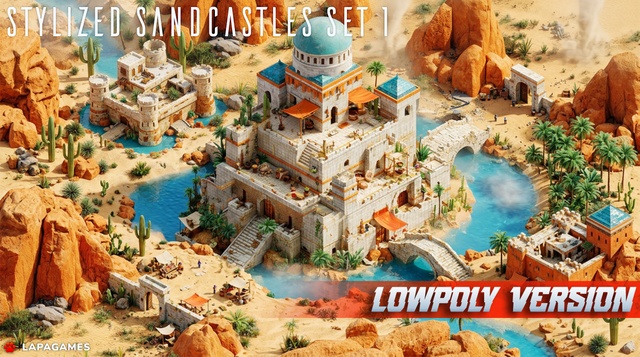 Stylized Sandcastles Set 1
