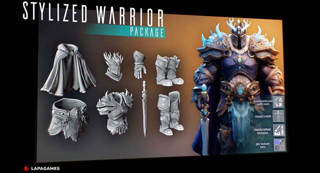 Stylized Warrior - asset package