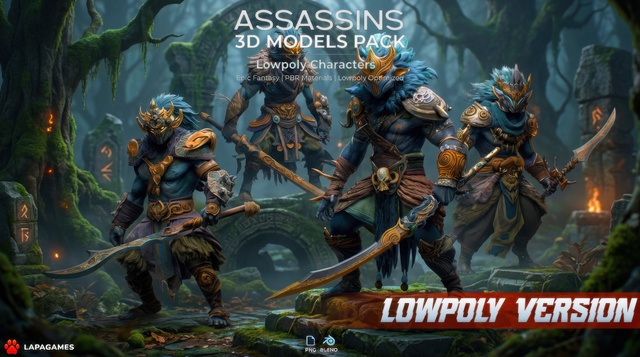 Fantasy Jungle Assassins 🗡️(LowPoly)