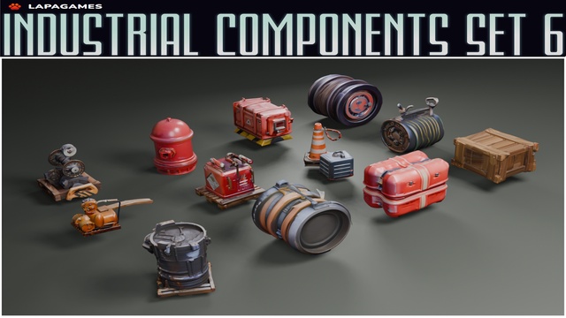 Stylized Industrial Components Set 6🏭