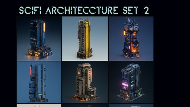 Sci-Fi Architecture Set 2👾