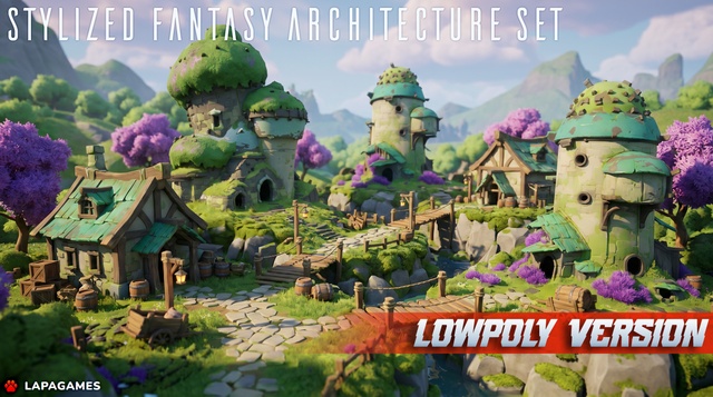 Stylized Fantasy Architecture Set