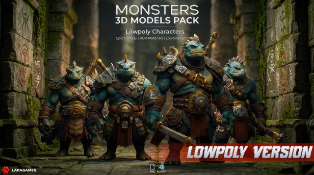 Fantasy Ogre Warband 👹(LowPoly)