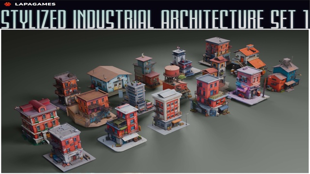 Stylized Industrial Architecture Set 1🏭