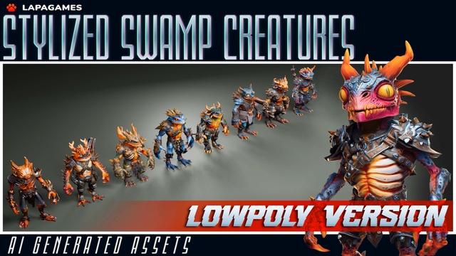 Stylized Swamp Creatures (LowPoly)👹