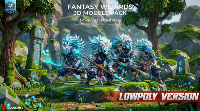 Fantasy Frost Warriors 🧊(LowPoly)
