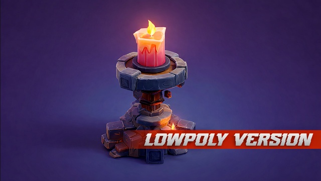 Free Stylized Candles Lowpoly Set 🕯️