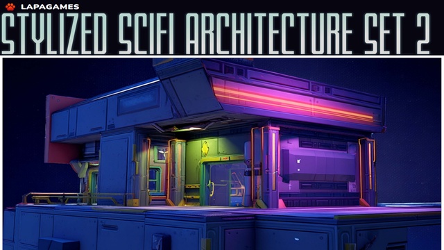 🏙️ Stylized Sci-Fi Architecture Set 2