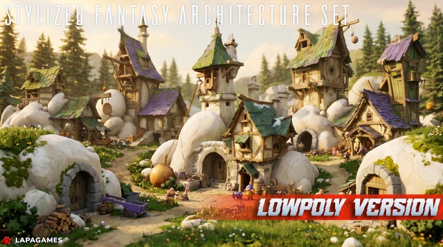 Stylized Fantasy Architecture Set