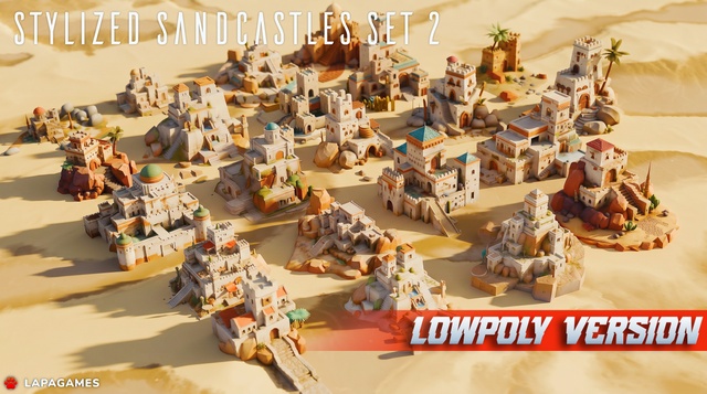 Stylized Sandcastles Set 2