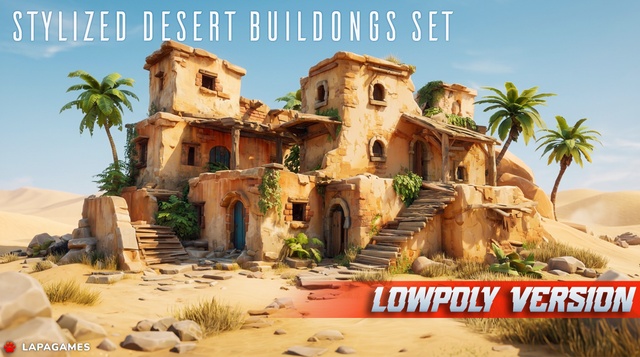 Stylized Desert Buildings Set
