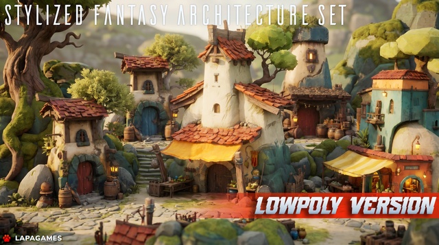 Stylized Fantasy Architecture Set