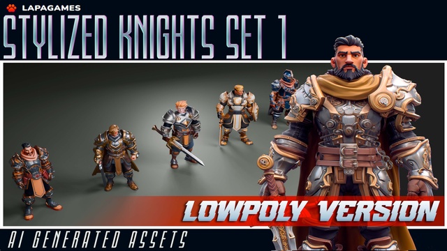 Stylized Knights Set 1 (LowPoly)🤺