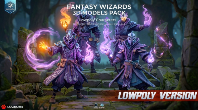 Fantasy Necromancers 🧙‍♂️(LowPoly)