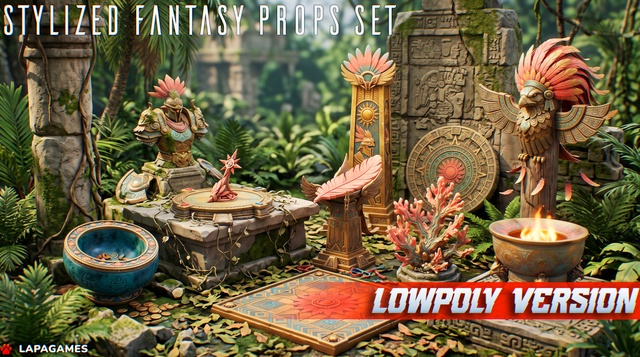 Stylized Fantasy Props Set