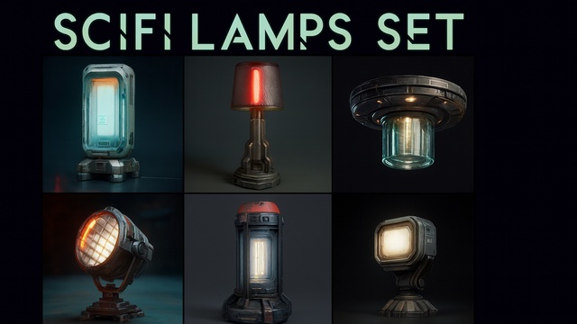 Sci-Fi Lamps Set